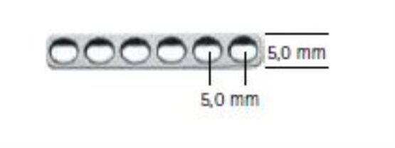 DCP-Platte 1,5 -2,0 mm, 4 Loch, Länge 20 mm, Aesculap B.Braun