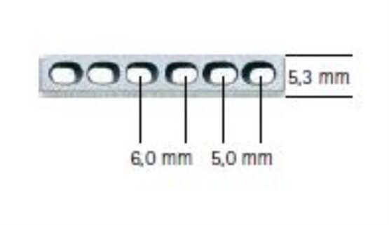 DCP-Platte 2,0 mm, 5 Loch, Länge 27 mm, Aesculap B.Braun
