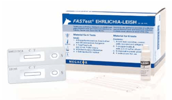 Megacor FASTest EHRLICHIA-LEISH, 50 Doppel-Schnelltest