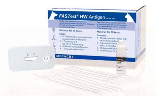 Megacor FASTest Herzwurm Antigen, 10 Test