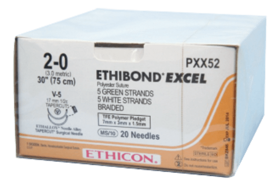 Ethibond grün USP 2, V-37, 75 cm, 12 Stück