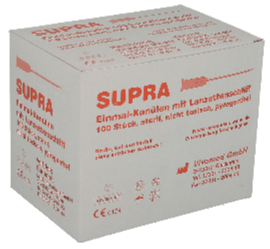 Einmalkanülen Supra 0.9 x 80 mm, 100 Stück