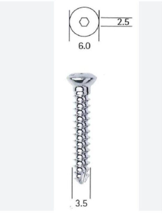 Knochenschraube Corticalis selbstschn. 3.5 x 24mm, Aesculap, 1Stk.